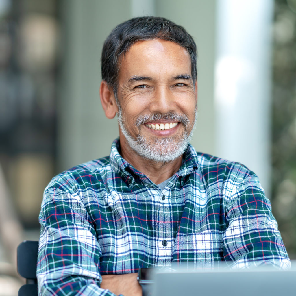 mature man with beard